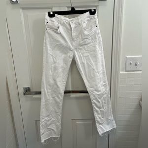 ZARA white mini flare jeans. Size 8